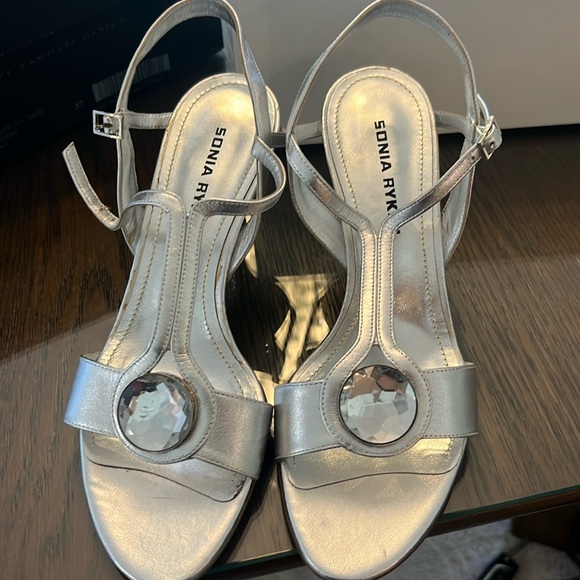 Sonia Rykiel silver heels size 37 - Picture 1 of 4